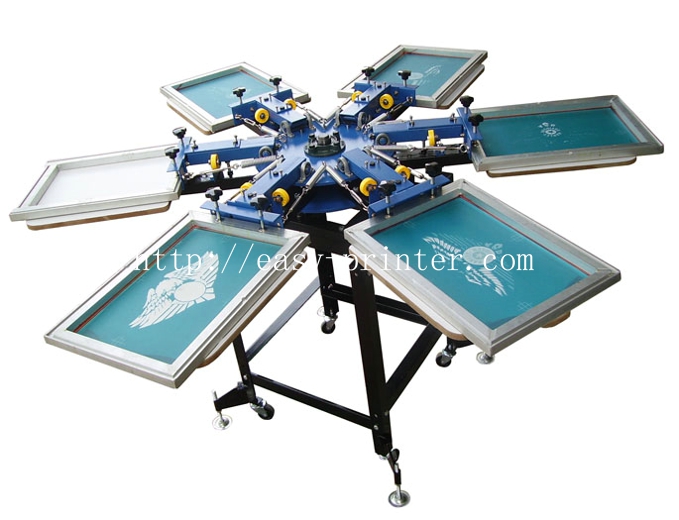 六色六工位双轮转丝印机