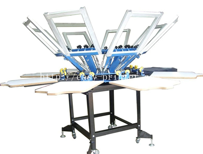 八色八工位双轮转丝印机